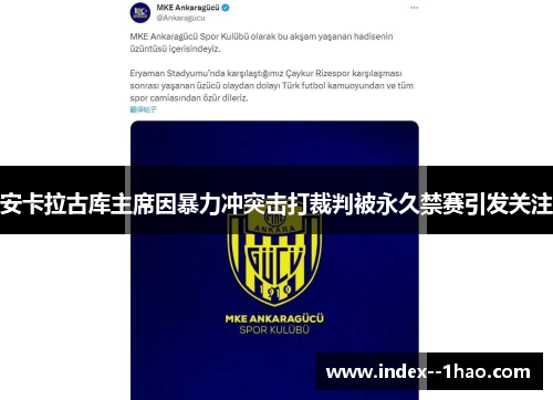安卡拉古库主席因暴力冲突击打裁判被永久禁赛引发关注
